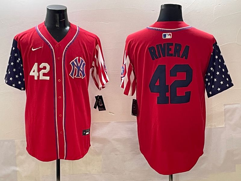 Men New York Yankees #42 Rivera Red a generation of national flags Jointly Name 2025 Nike MLB Jersey style 3